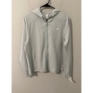 NWT Adidas Seersucker Jacket Wonder Silver Lightweight Windbreaker, Size Med